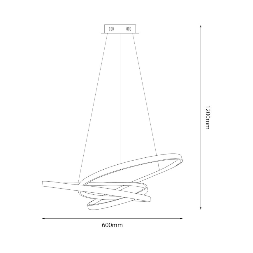 LED pendel EMPOLI LED/55W/230V sort