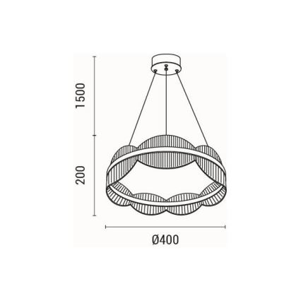 LED pendel FIRENZE LED/48W/230V 3000K diameter 40 cm