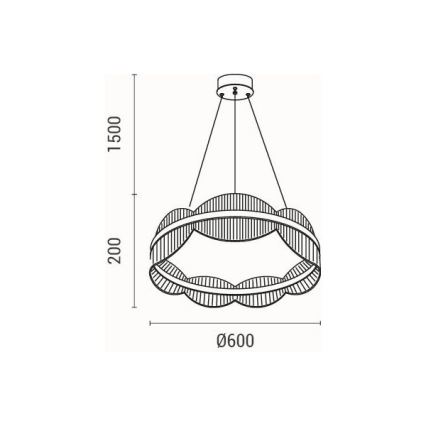 LED pendel FIRENZE LED/60W/230V 3000K diameter 60 cm
