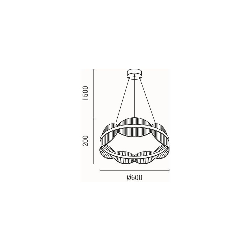 LED pendel FIRENZE LED/60W/230V 3000K diameter 60 cm