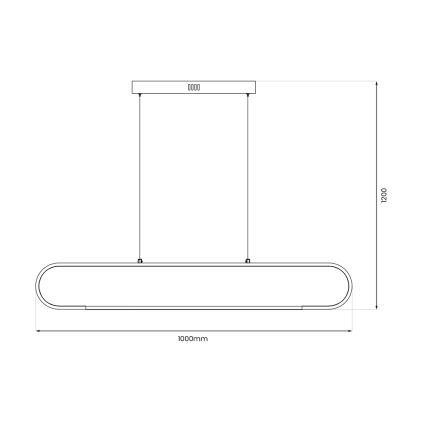 LED pendel FRAME LED/42W/230V sort