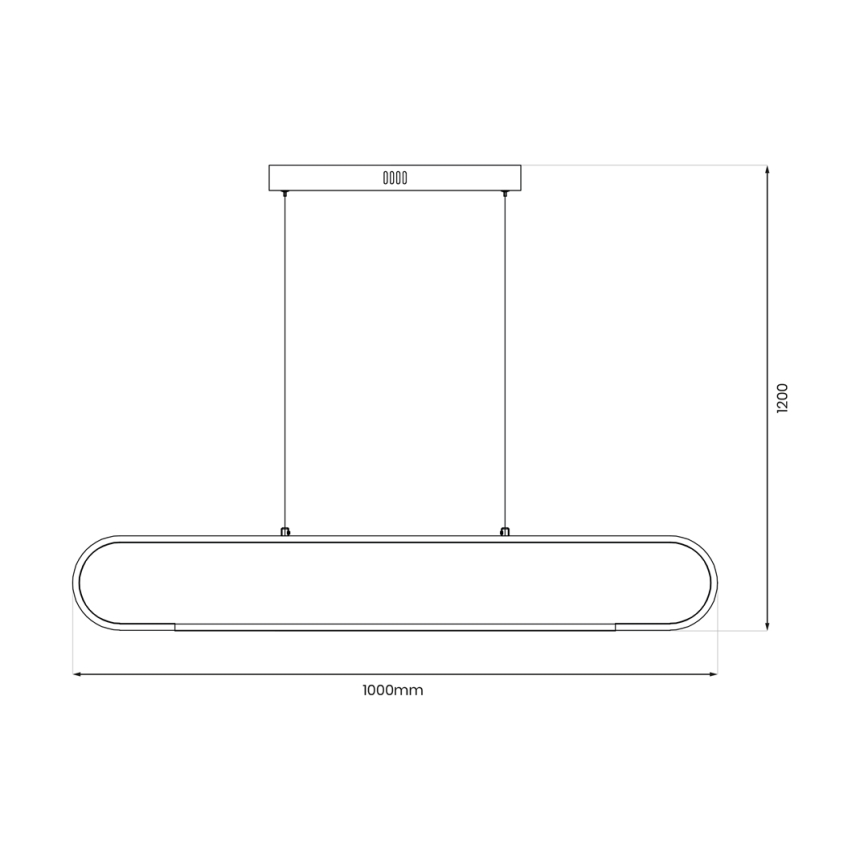 LED pendel FRAME LED/42W/230V sort