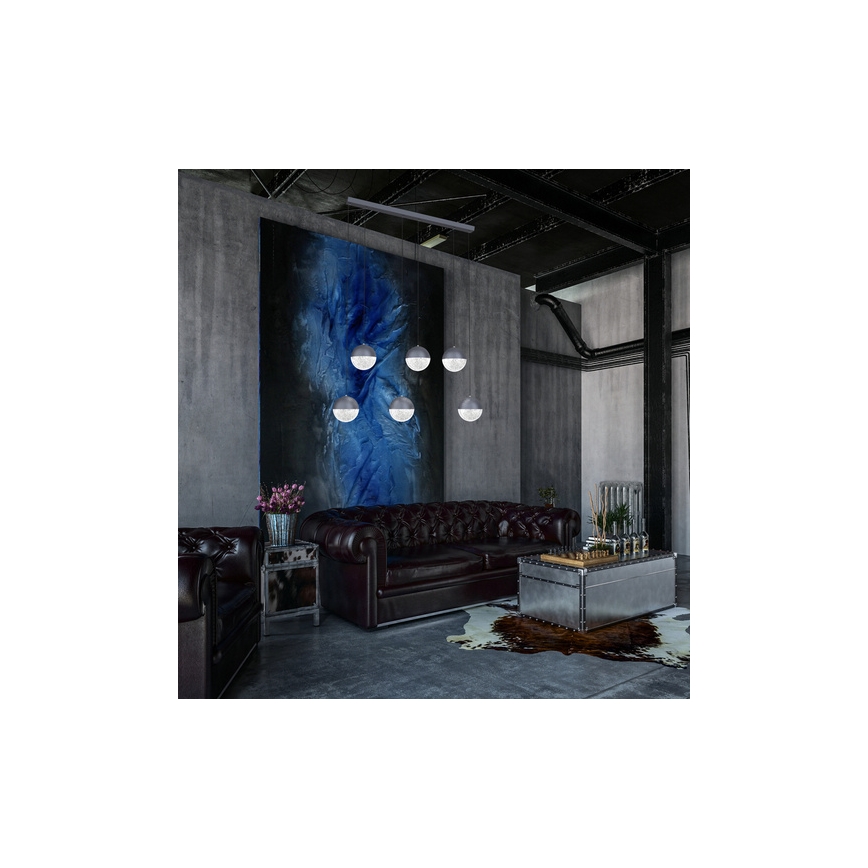 LED pendel FURNI 6xLED/5W/230V