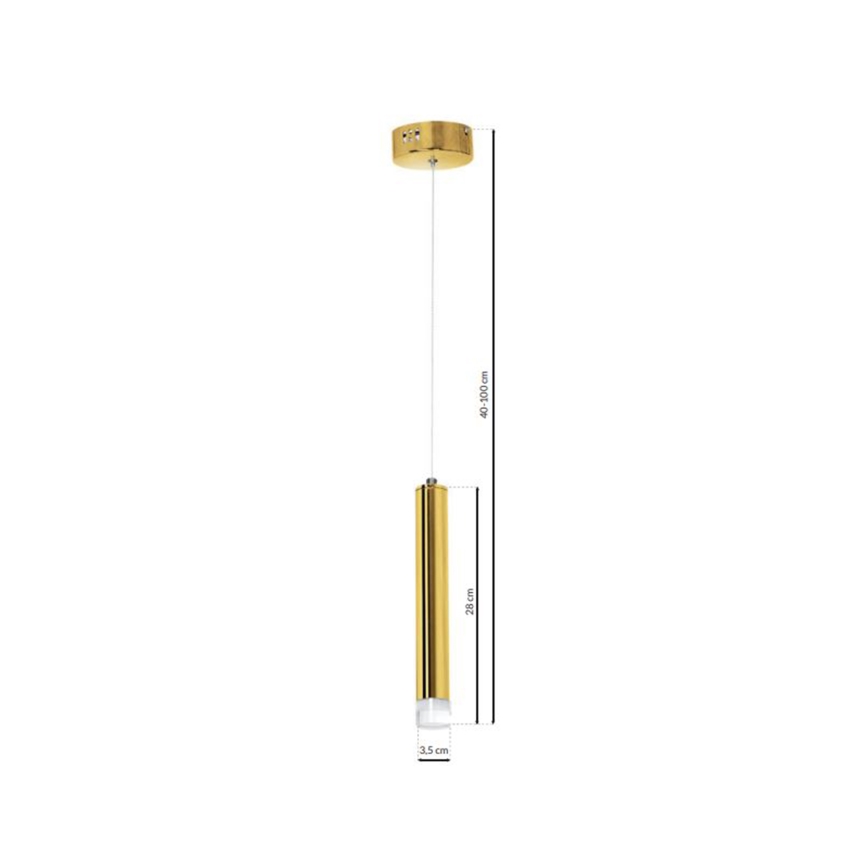 LED pendel GOLDIE 1xLED/5W/230V gylden
