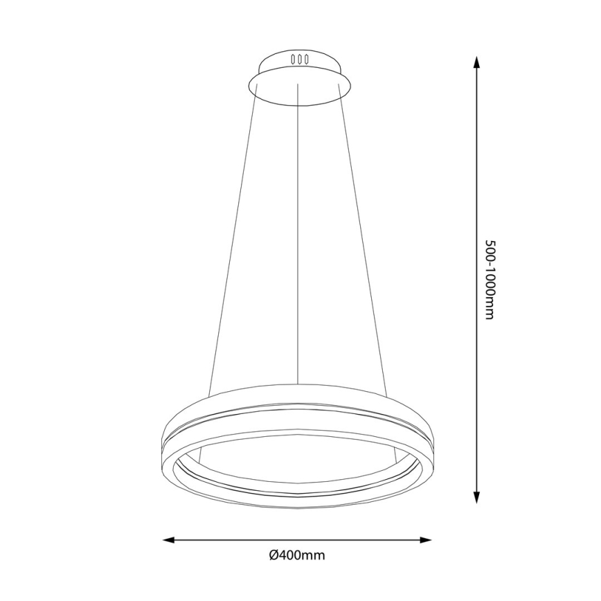 LED pendel GRAVITY LED/36W/230V sort