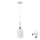 LED pendel HARMA 1xE27/60W/230V, diameter 14 cm, mat krom/bianco