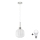 LED pendel HARMA 1xE27/60W/230V, diameter 20 cm, matt krom/bianco