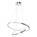LED pendel HOOP LED/51W/230V diameter 60 cm 4000K skinnende krom