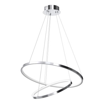 LED pendel HOOP LED/51W/230V diameter 60 cm 4000K skinnende krom
