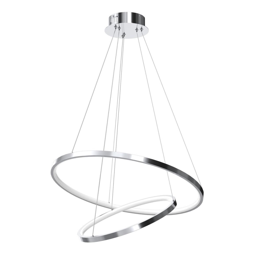 LED pendel HOOP LED/51W/230V diameter 60 cm 4000K skinnende krom
