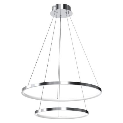 LED pendel HOOP LED/51W/230V diameter 60 cm 4000K skinnende krom