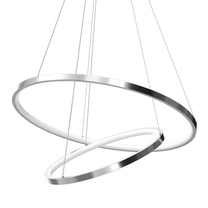LED pendel HOOP LED/51W/230V diameter 60 cm 4000K skinnende krom