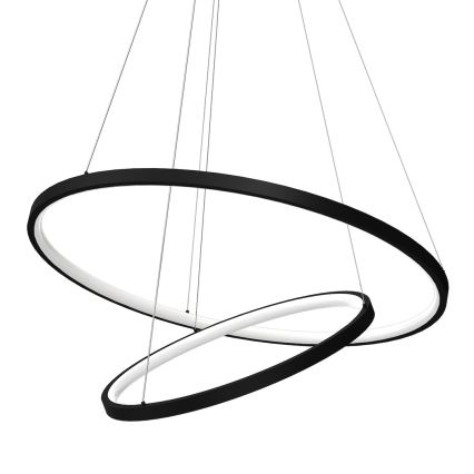 LED pendel HOOP LED/51W/230V diameter 60 cm 4000K sort