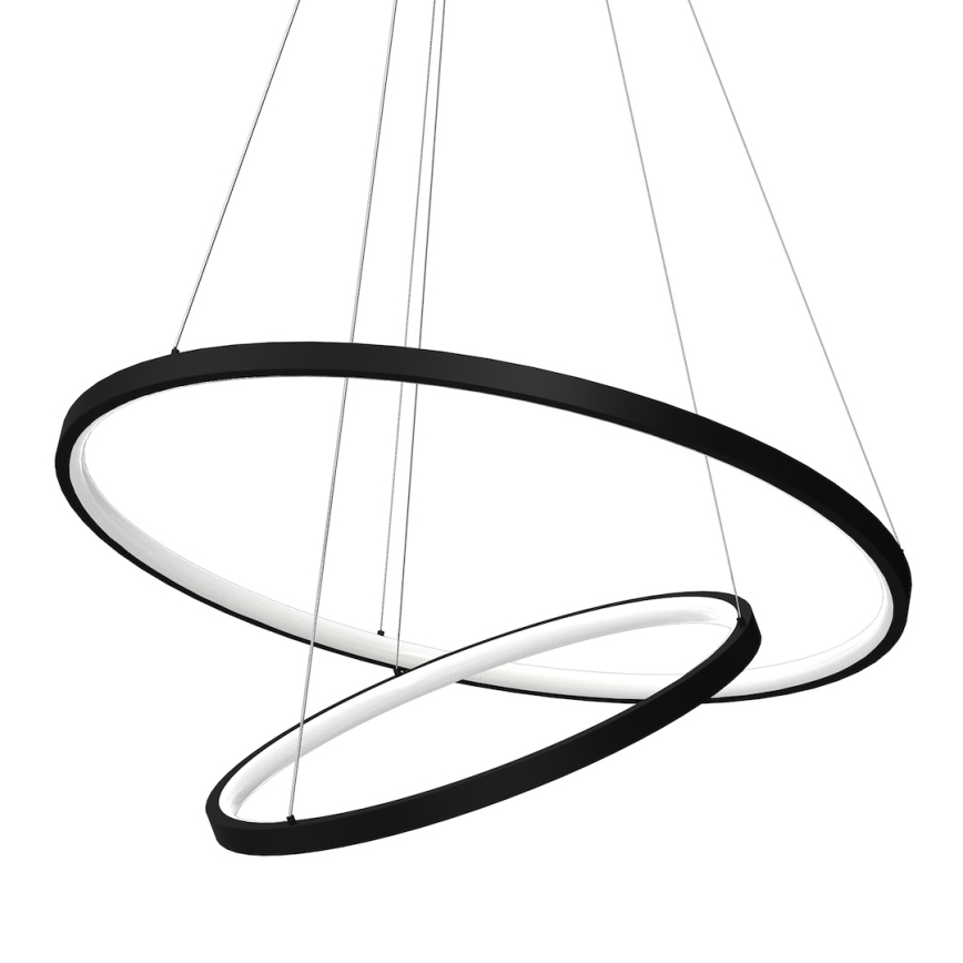 LED pendel HOOP LED/51W/230V diameter 60 cm 4000K sort