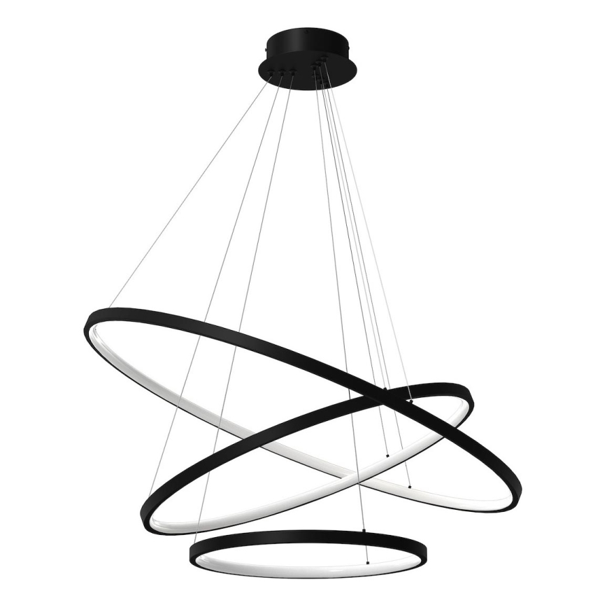 LED pendel HOOP LED/93W/230V diameter 60 cm 4000K sort