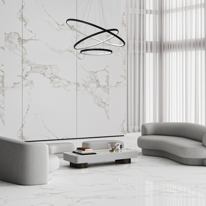 LED pendel HOOP LED/93W/230V diameter 60 cm 4000K sort