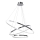 LED pendel HOOP LED/93W/230V diameter 80 cm 4000K skinnende krom