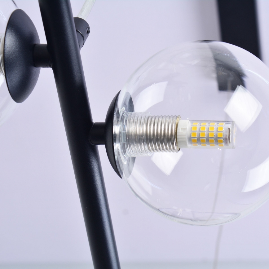 LED pendel HYBRID LED/15W/230V + 7xG9/6W 4000K sort