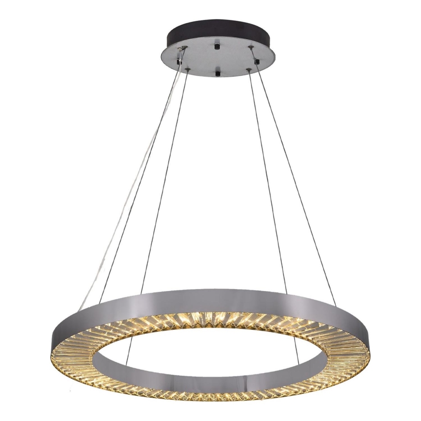 LED pendel JESI LED/85W/230V 3000K Ø 80 cm sølv