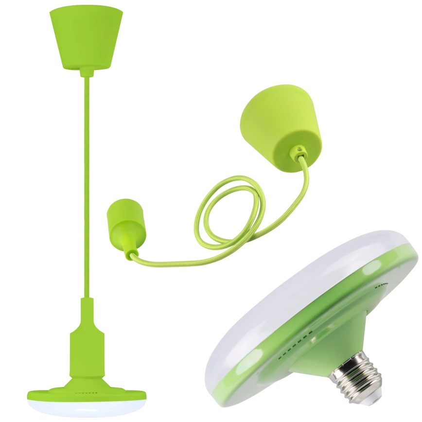 LED pendel KIKI 1xE27/10W/230V grøn