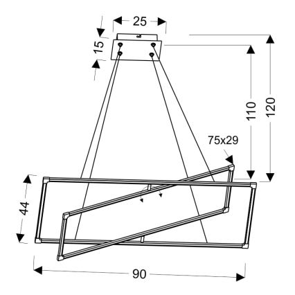 LED pendel KSEROS LED/45W/230V