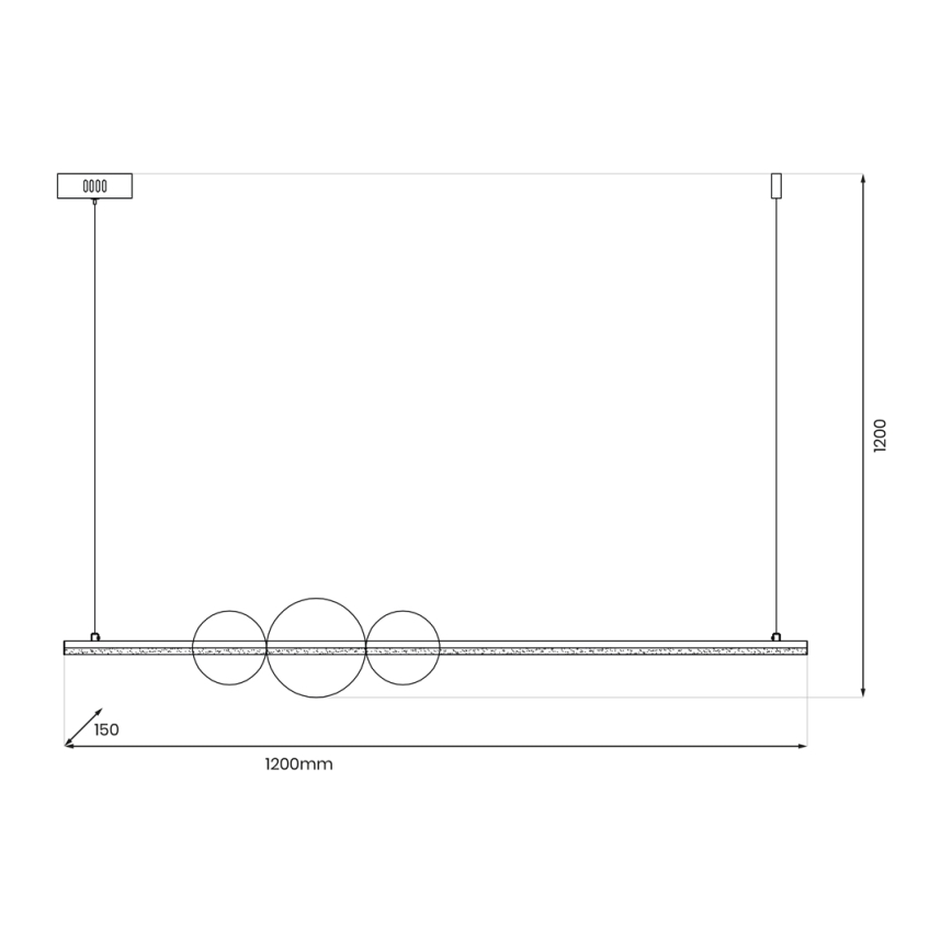 LED pendel KUGEL LED/30W/230V sort