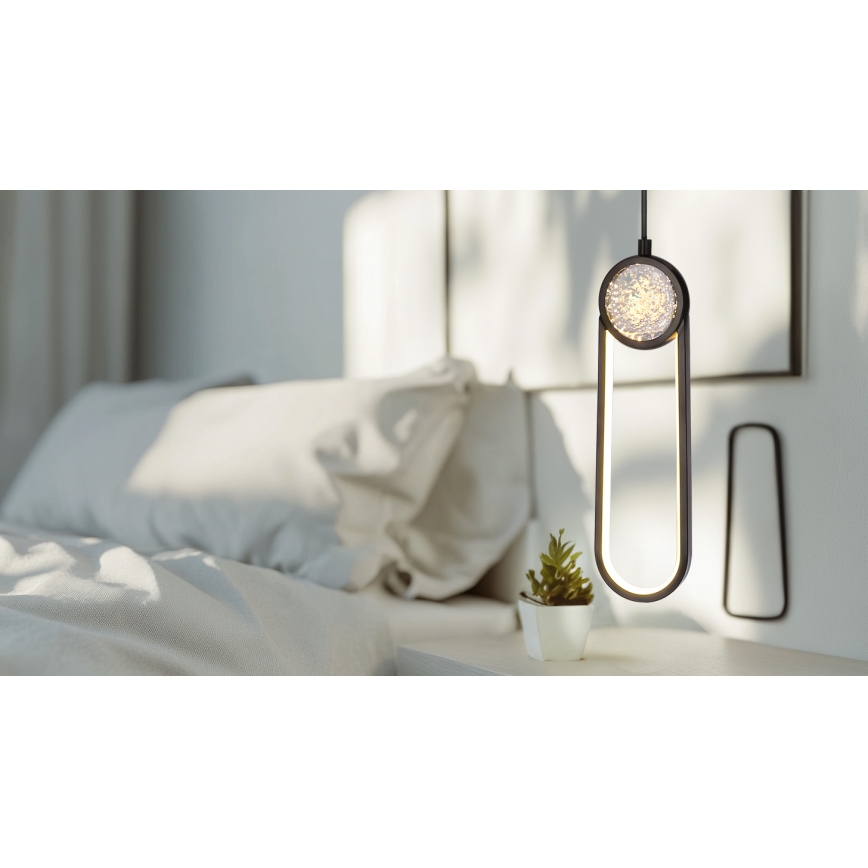 LED pendel LACRIMA LED/15W/230V 3000K sort