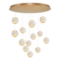 LED Pendel lampe CREMONA 13xLED/5W/230V 3000K guld