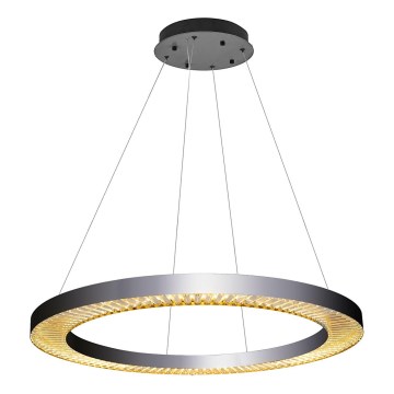 LED Pendel lampe JESI LED/90W/230V 3000K diameter 100 cm sølv