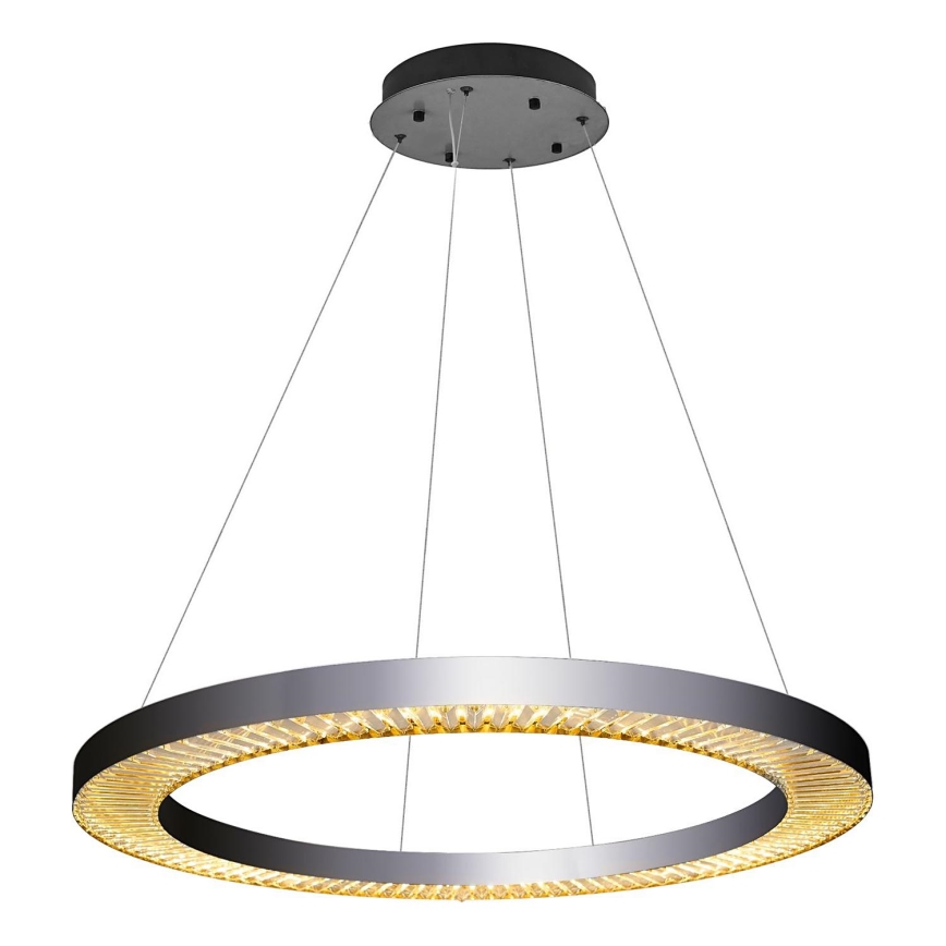 LED Pendel lampe JESI LED/90W/230V 3000K diameter 100 cm sølv