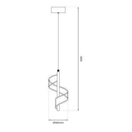LED pendel LARGO LED/10W/230V guldfarvet