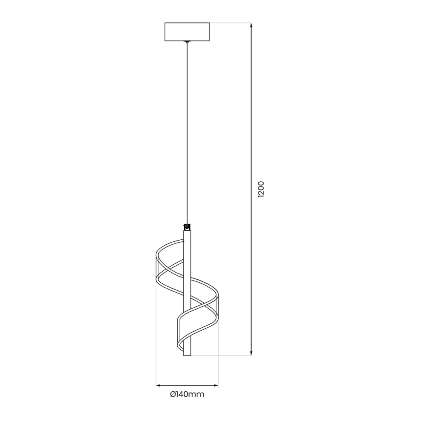 LED pendel LARGO LED/10W/230V guldfarvet