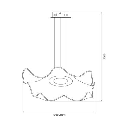 LED pendel LARGO LED/16W/230V guldfarvet