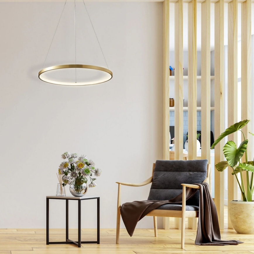 LED pendel LEA LED/20W/230V 4000K diameter 50 cm guldfarvet