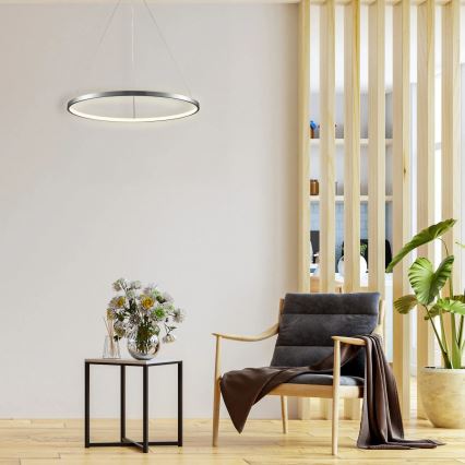 LED pendel LEA LED/20W/230V 4000K diameter 50 cm mat krom