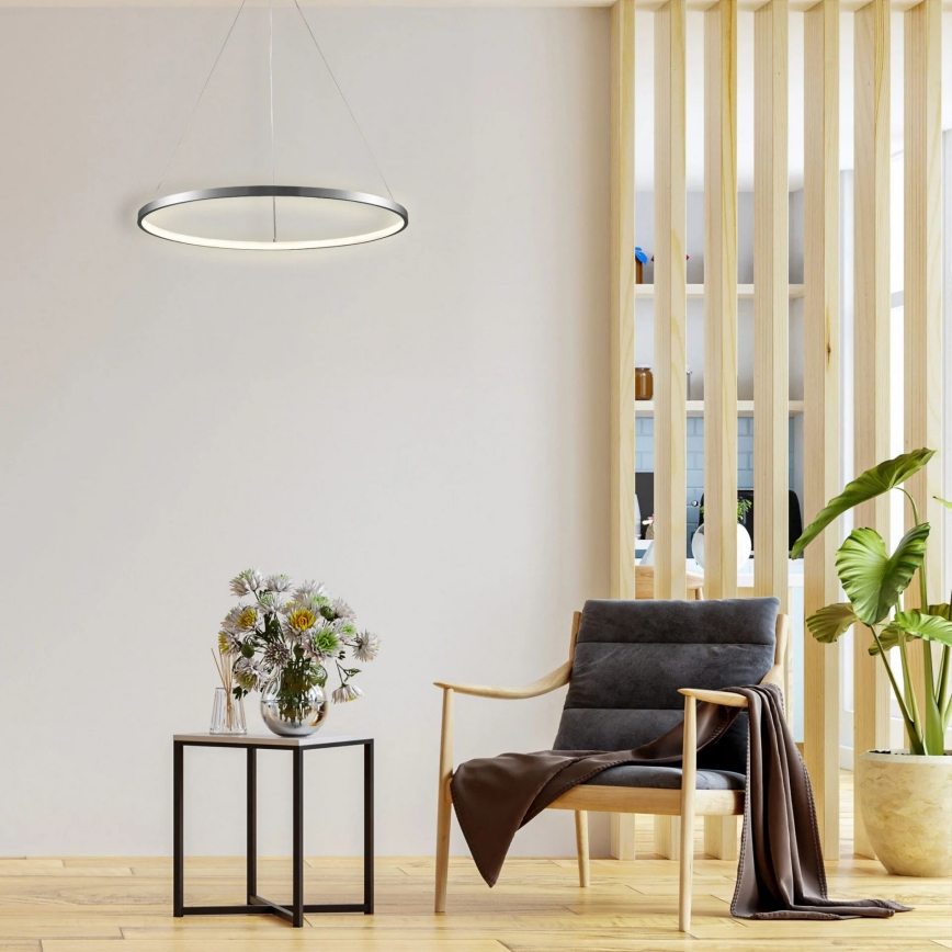 LED pendel LEA LED/20W/230V 4000K diameter 50 cm mat krom