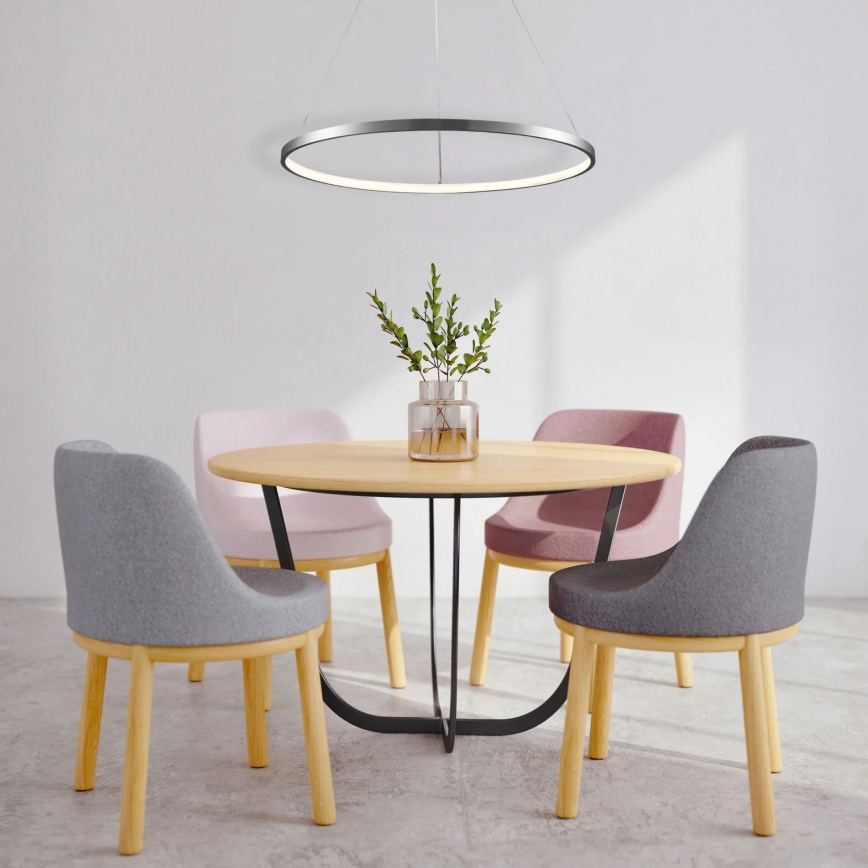 LED pendel LEA LED/20W/230V 4000K diameter 50 cm mat krom