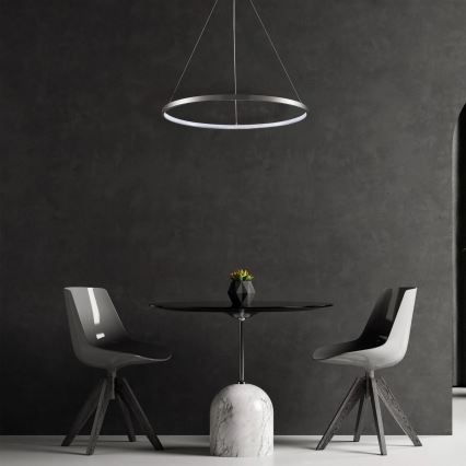 LED pendel LEA LED/20W/230V 4000K diameter 50 cm mat krom