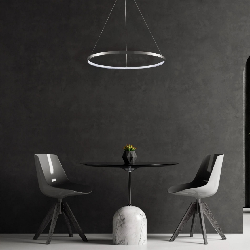 LED pendel LEA LED/20W/230V 4000K diameter 50 cm mat krom