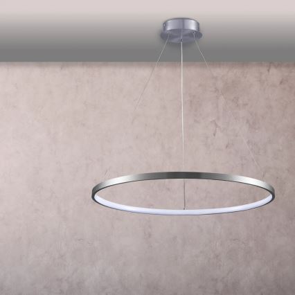 LED pendel LEA LED/20W/230V 4000K diameter 50 cm mat krom