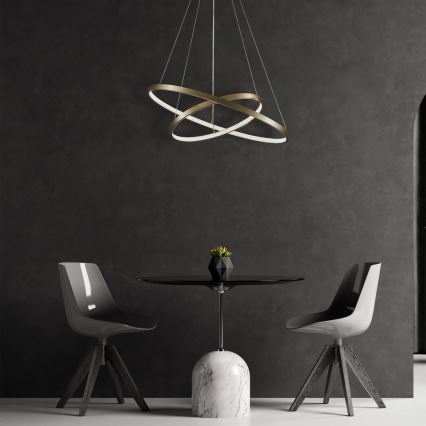 LED pendel LEA LED/35W/230V 4000K diameter 60 cm guldfarvet