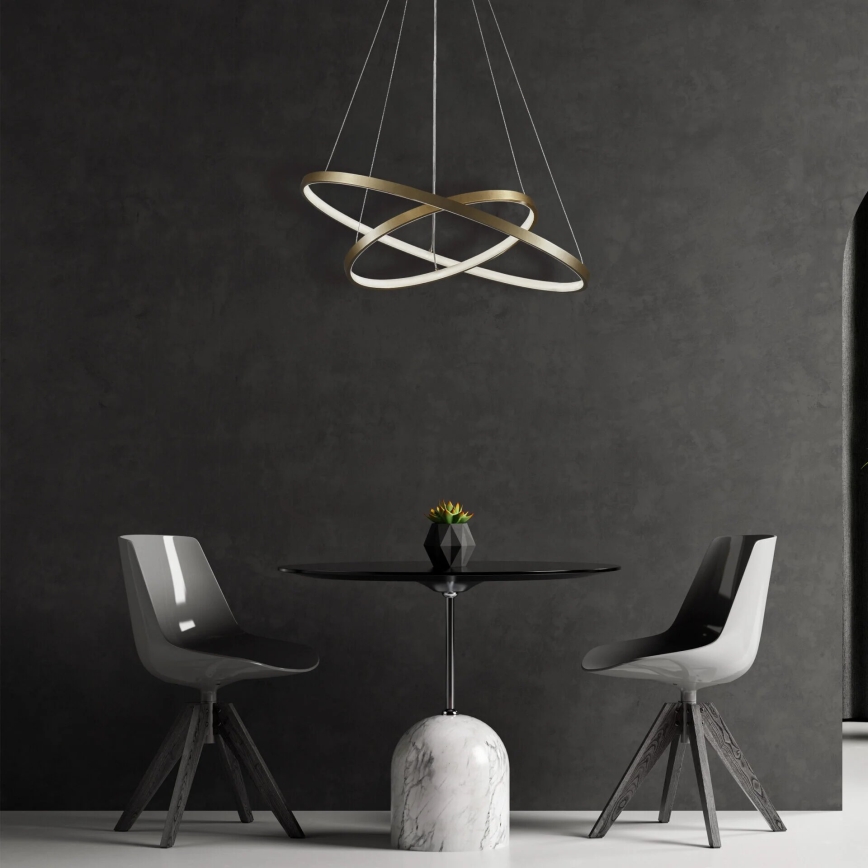 LED pendel LEA LED/35W/230V 4000K diameter 60 cm guldfarvet