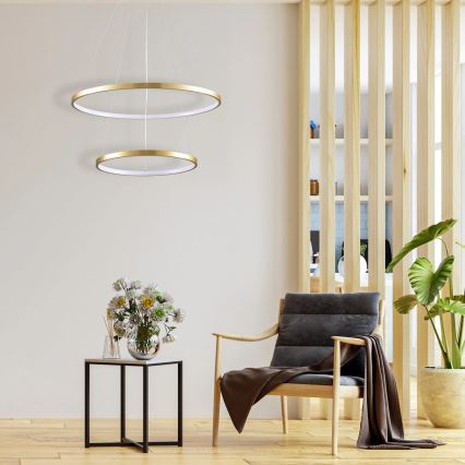 LED pendel LEA LED/35W/230V 4000K diameter 60 cm guldfarvet