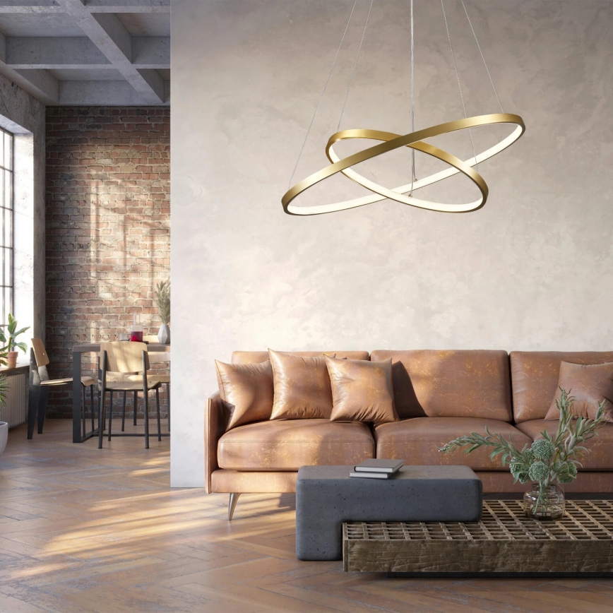 LED pendel LEA LED/35W/230V 4000K diameter 60 cm guldfarvet