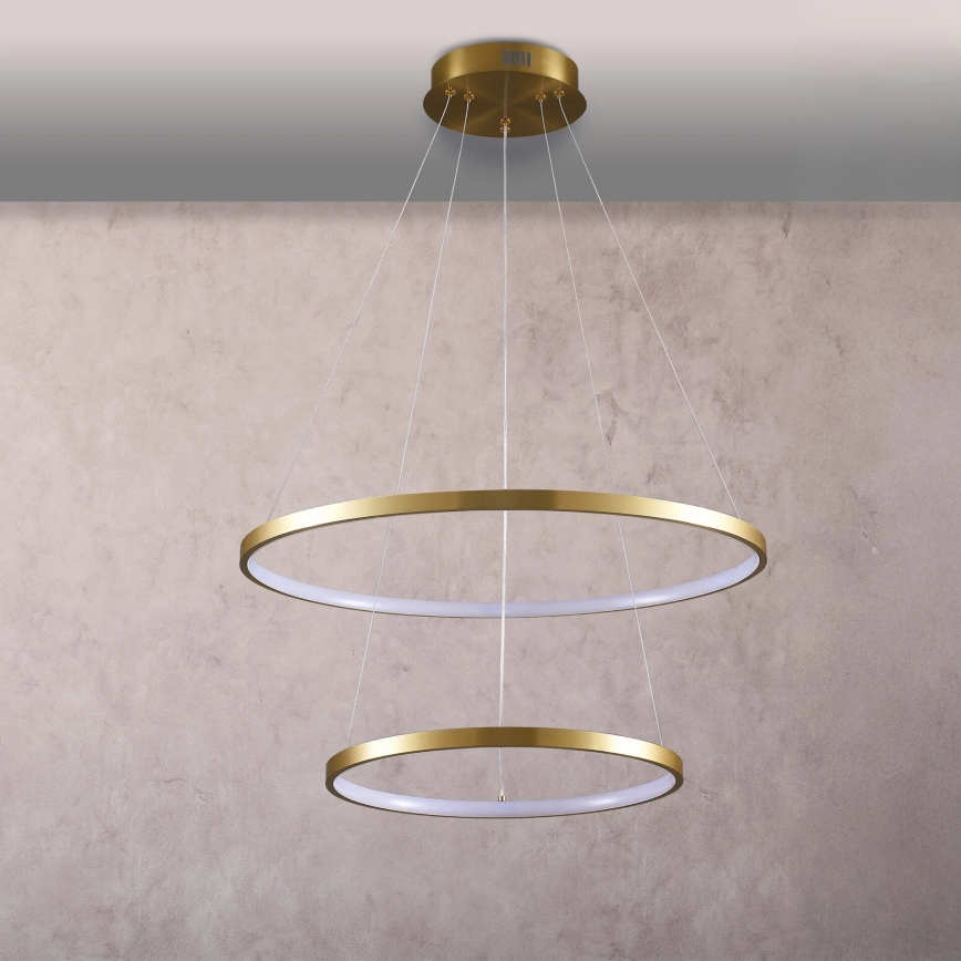 LED pendel LEA LED/35W/230V 4000K diameter 60 cm guldfarvet