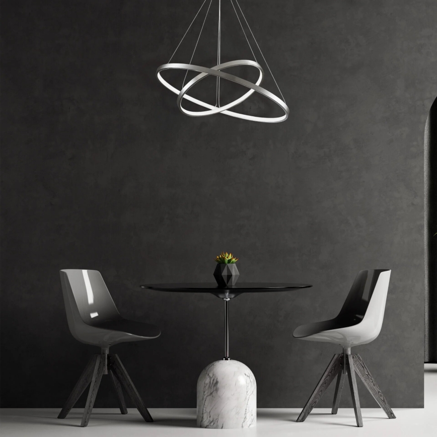 LED pendel LEA LED/35W/230V 4000K diameter 60 cm mat krom