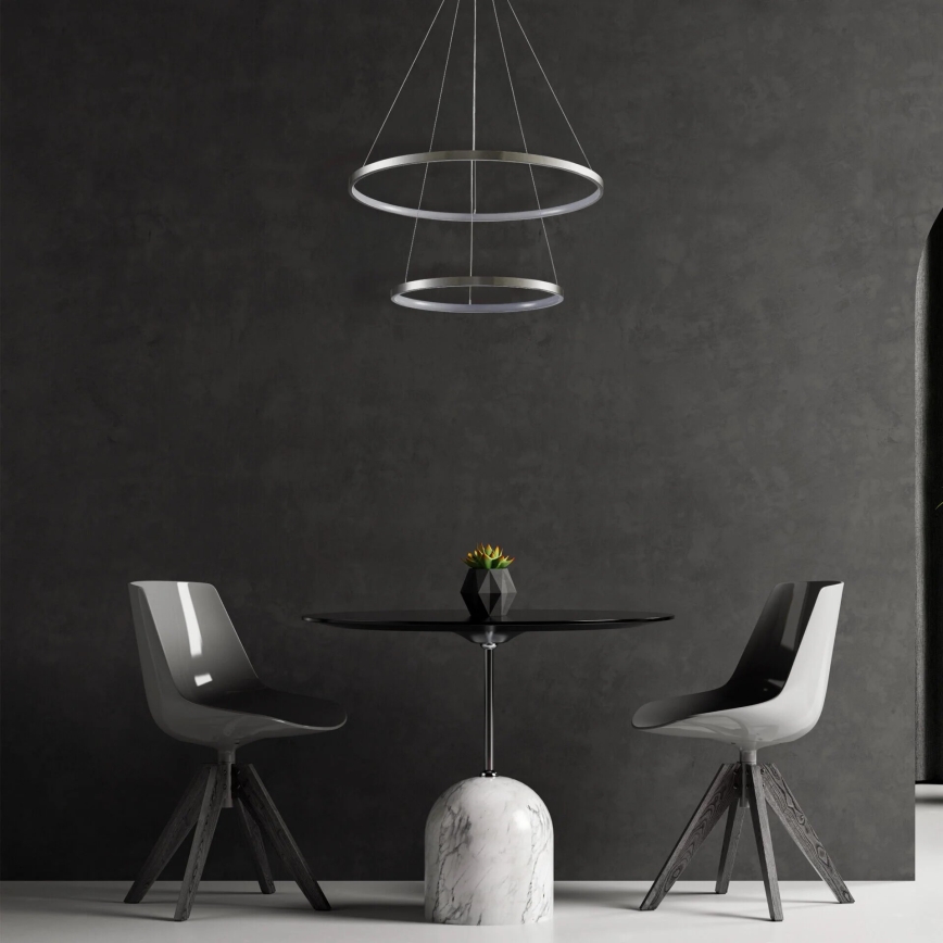 LED pendel LEA LED/35W/230V 4000K diameter 60 cm mat krom
