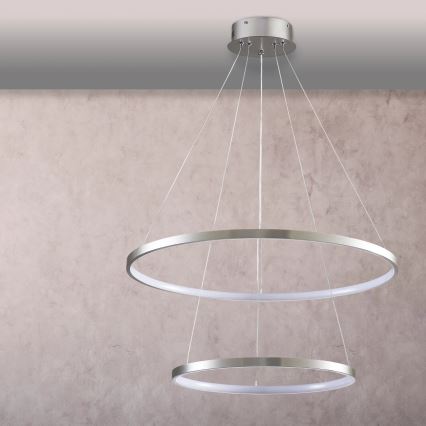 LED pendel LEA LED/35W/230V 4000K diameter 60 cm mat krom