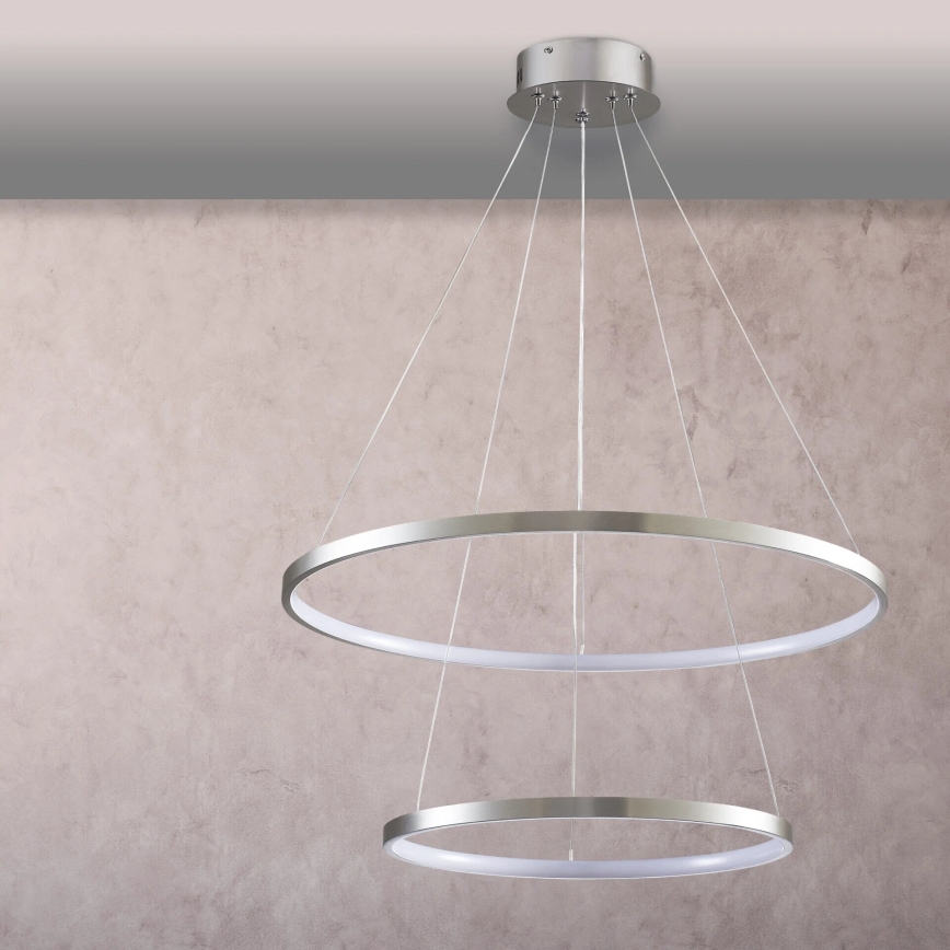 LED pendel LEA LED/35W/230V 4000K diameter 60 cm mat krom
