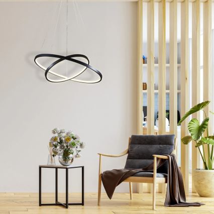 LED pendel LEA LED/35W/230V 4000K diameter 60 cm sort